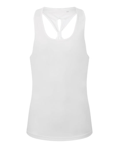 TriDri Women's Knot Back Venus Tank TD042 #color_White