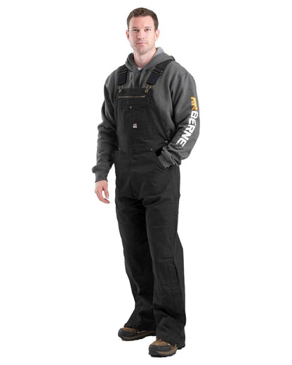 Berne Apparel Men's Acre Unlined Washed Bib Overall B1068 #colormdl_Black_40