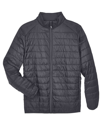 CORE365 Men's Prevail Packable Puffer Jacket CE700 #color_Carbon