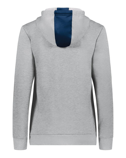 Augusta Sportswear Women's Eco Revive™ Three-Season Triblend Fleece Hooded Sweatshirt 6867 #color_Navy/ Grey Heather