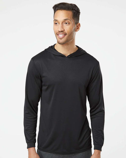 Paragon Unisex Bahama Performance Hooded Long Sleeve T-Shirt 220 #colormdl_Black