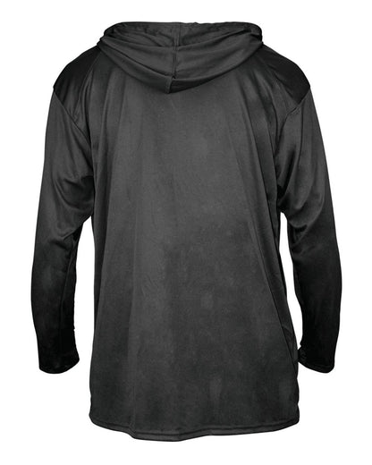 Badger B-Core Hooded Long Sleeve T-Shirt 4105 #color_Black