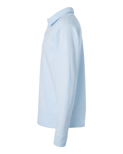 ComfortWash by Hanes Unisex Garment-Dyed Polo Collar Sweatshirt GDH490 #color_Soothing Blue