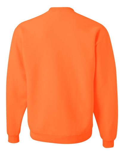 JERZEES Unisex Super Sweats NuBlend® Crewneck Sweatshirt 4662MR #color_Safety Orange