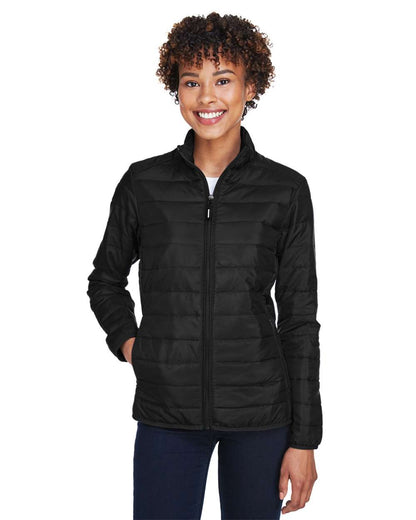 CORE365 Women's Prevail Packable Puffer Jacket CE700W #colormdl_Black