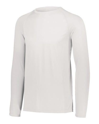Augusta Sportswear Youth Attain Wicking Long Sleeve Shirt 2796 #color_White