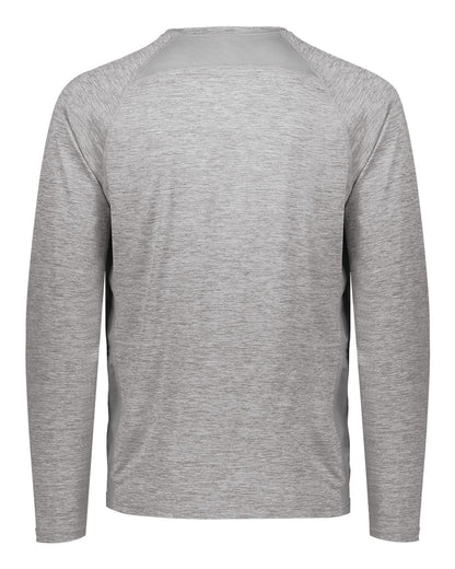 Holloway Youth Electrify CoolCore® Long Sleeve T-Shirt 222670 #color_Athletic Grey Heather