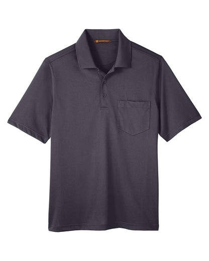 Harriton Men's Advantage Snag Protection Plus IL Pocket Polo M348P #color_Dark Charcoal