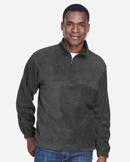 Harriton Men's Fleece Quarter-Zip Pullover M980 #colormdl_Charcoal