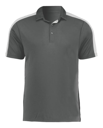 Augusta Sportswear Two-Tone Vital Polo 5028 #color_Graphite/ White