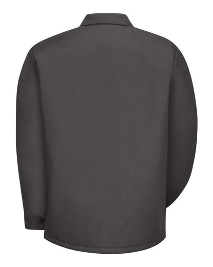 Red Kap Men's Perma-Lined Panel Jacket JT50 #color_Charcoal