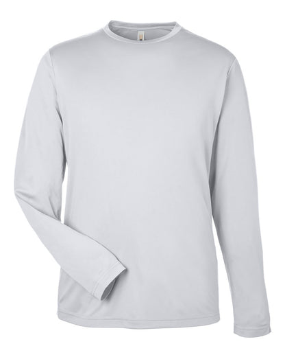 CORE365 Unisex Capital Long Sleeve Performance T-Shirt CE10L #color_Platinum