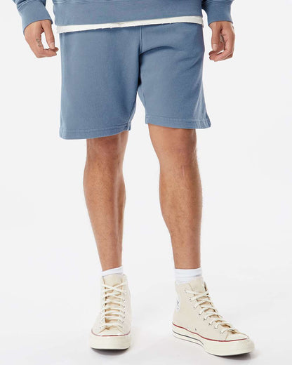 Independent Trading Co. Unisex Pigment-Dyed Fleece Shorts PRM50STPD #colormdl_Pigment Slate Blue