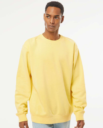 Independent Trading Co. Midweight Pigment-Dyed Crewneck Sweatshirt PRM3500 #colormdl_Pigment Yellow