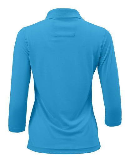 Paragon Women's Lady Palm Three-Quarter Sleeve Polo 120 #color_Turquoise