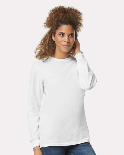 Gildan Unisex Ultra Cotton® Long Sleeve T-Shirt 2400 #colormdl_White
