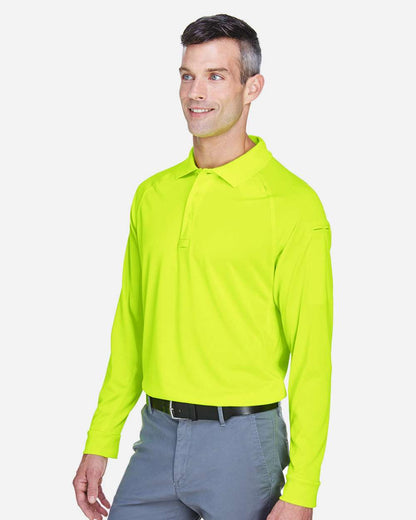 Harriton Men's Advantage Long Sleeve Tactical Polo M211L #colormdl_Safety Yellow
