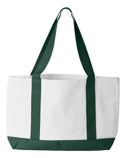Liberty Bags P&O Cruiser Tote 7002 #color_White/ Forest