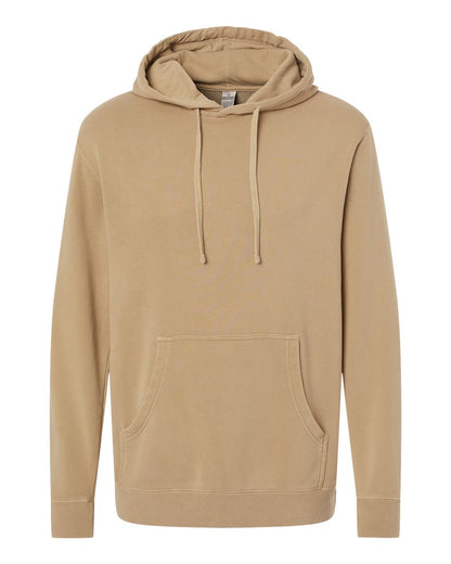 Independent Trading Co. Unisex Midweight Pigment-Dyed Hooded Sweatshirt PRM4500 #color_Pigment Sandstone