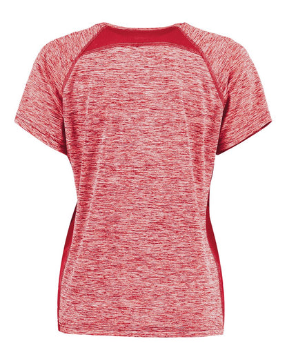 Holloway Women's Electrify CoolCore® V-Neck T-Shirt 222771 #color_Scarlet Heather