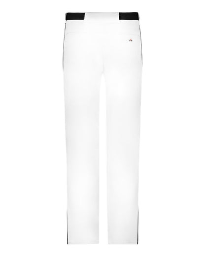 Alleson Athletic Youth Baseball Pants With Braid 605WLBY #color_White/ Black