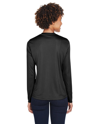 Team 365 Ladies' Zone Performance Long-Sleeve T-Shirt TT11WL #color_BLACK
