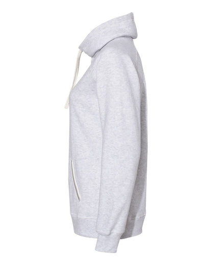 J. America Women’s Relay Cowl Neck Sweatshirt 8653 #color_Ash