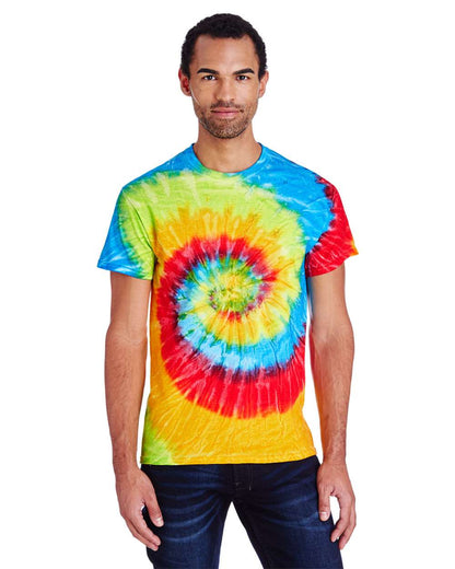 Colortone Unisex Multi-Color Tie-Dyed T-Shirt CD1000 #colormdl_Pastel Neon