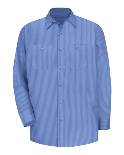 Red Kap Men's Broadcloth Shirt SB12 #color_BS-Petrol Blue/ Navy