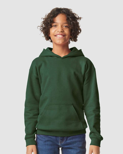 Gildan Softstyle® Youth Midweight Hooded Sweatshirt SF500B #colormdl_Forest Green