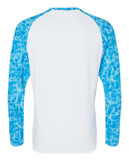 Paragon Men's Panama Colorblocked Long Sleeve T-Shirt 231 #color_Blue Water