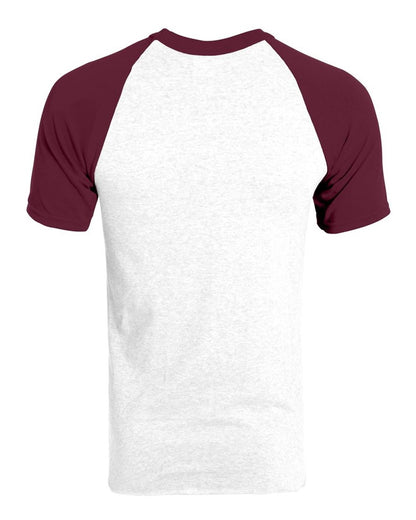 Augusta Sportswear Short Sleeve Baseball Jersey 423 #color_White/ Maroon