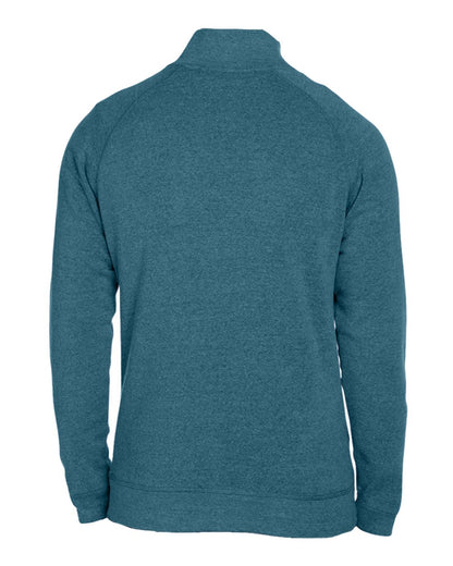 J. America Men's Triblend Quarter-Zip Sweatshirt 8869 #color_Storm Triblend