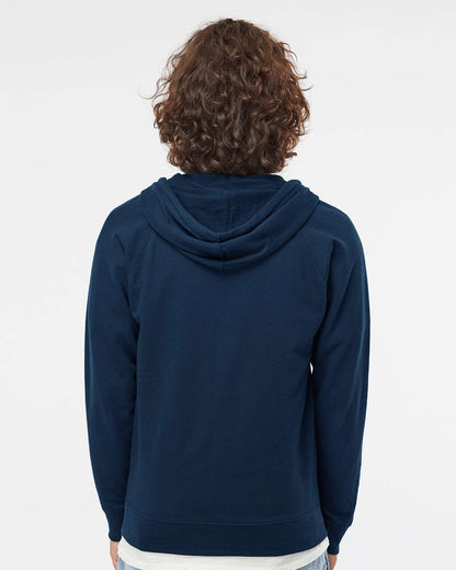 Independent Trading Co. Icon Lightweight Loopback Terry Full-Zip Hooded Sweatshirt SS1000Z #colormdl_Indigo