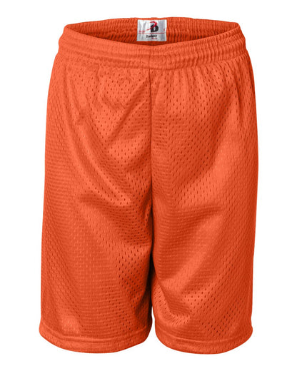 Badger Youth Pro Mesh 6" Shorts 2207 #color_Burnt Orange