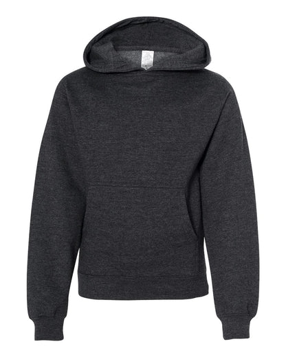 Independent Trading Co. Youth Midweight Hooded Sweatshirt SS4001Y #color_Charcoal Heather