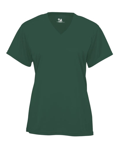 Badger Women’s B-Core V-Neck T-Shirt 4162 #color_Forest