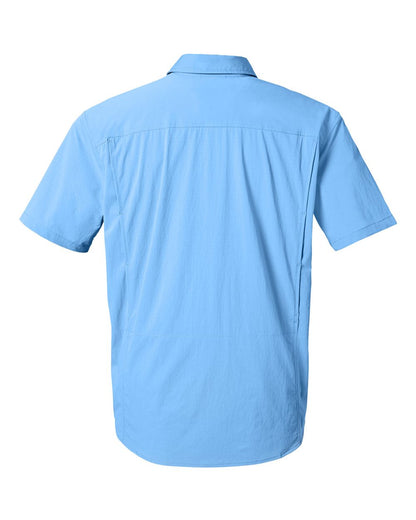 HUK Men's Creekbed Short Sleeve Shirt H150183 #color_Marolina Blue