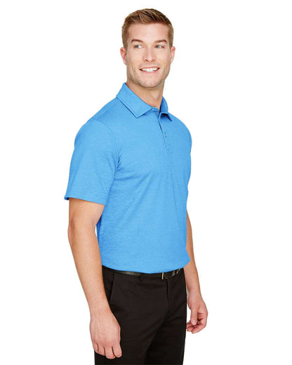Devon & Jones Men's CrownLux Performance® Address Mélange Polo DG22 #colormdl_Ocean Blue Heather