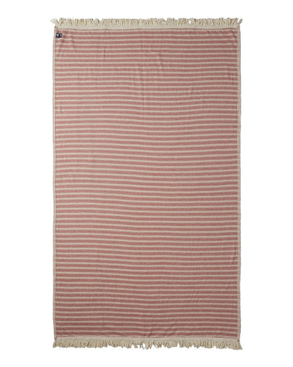 J. America Baja Blanket 8691 #color_Natural/ Brick Red