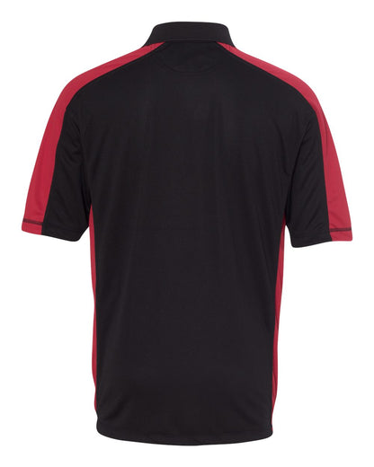 Sierra Pacific Men's Colorblocked Moisture Free Mesh Polo 0465 #color_Black/ Red
