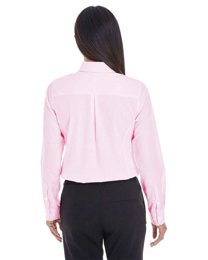 Devon & Jones Women's Crown Collection® Striped Woven Dress Shirt DG534W #colormdl_Pink/ White