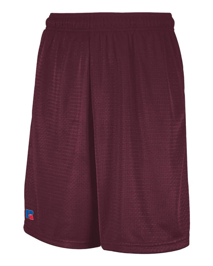 Russell Athletic Men's 9" Dri-Power® Tricot Mesh Shorts with Pockets 651AFM #color_Maroon