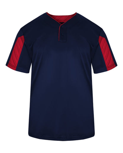 Alleson Athletic Striker Placket 7976 #color_Navy/ Red