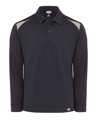 Dickies Team Performance Long Sleeve Shirt LL66 #color_Dark Navy/ Smoke