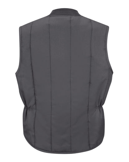 Red Kap Men's Quilted Vest VT22 #color_Charcoal