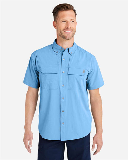 HUK Men's Creekbed Short Sleeve Shirt H150183 #colormdl_Marolina Blue