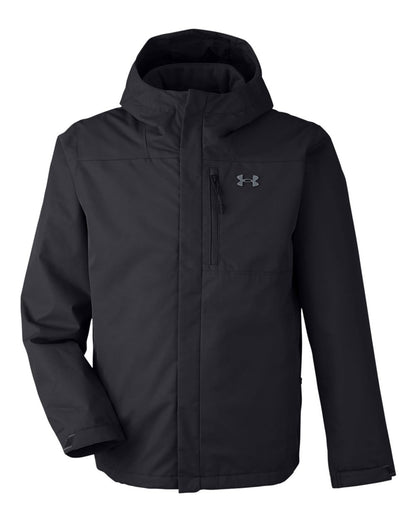 Under Armour Men's Porter 3-in-1 2.0 Jacket 1371585 #color_Black/ Pitch Grey