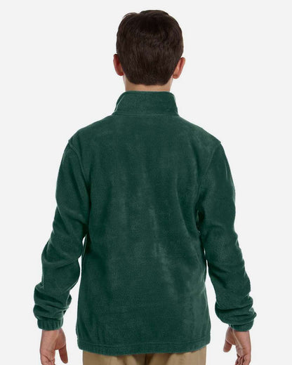 Harriton Youth Full-Zip Fleece M990Y #colormdl_Hunter