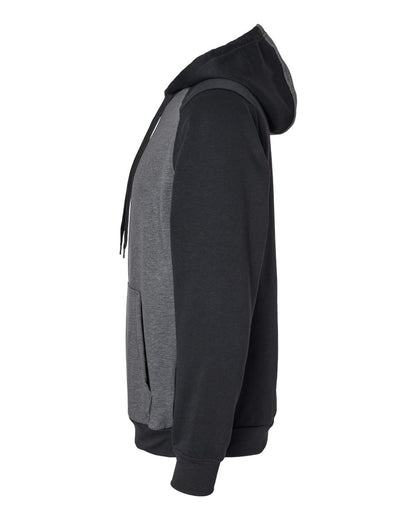 Augusta Sportswear Eco Revive™ Three-Season Triblend Fleece Hooded Sweatshirt 6865 #color_Carbon Heather/ Black